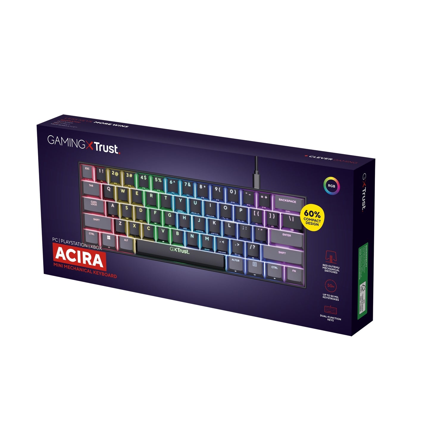 Vertrauen Sie GXT 867 ACIRA 60% Mini Mechanical Gaming-Koestsenbo