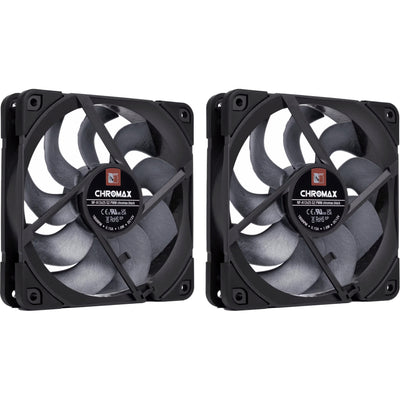 Noctua nf-a12x25 g2 pwm sx2-pp chromax.black Gehäuselüfter (schwarz, 2 Stück, 120 x 120 x 25 mm)