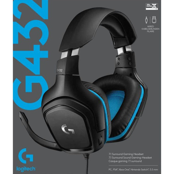Logitech G432 7.1 Surround Sound Wired Gaming Headset