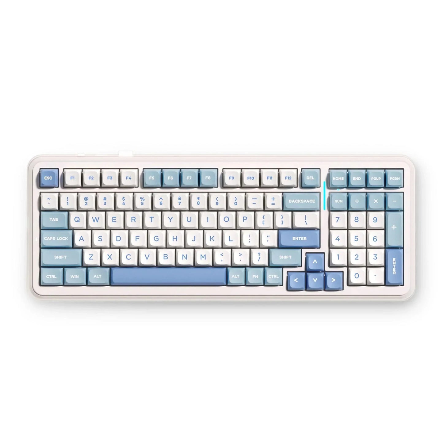 Mhose K99 V2 kabellose mechanische blaue Gaming-Tastatur (US-Layout)