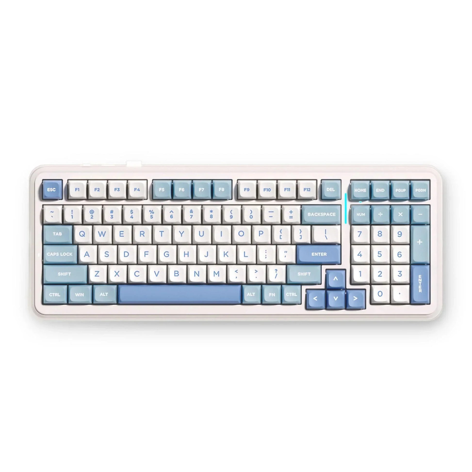 Mhose K99 V2 kabellose mechanische blaue Gaming-Tastatur (US-Layout)