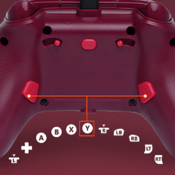 Powera Advantage Controller mit Kabel für die Xbox Series x|s – Red Fire (rot, Xbox Series x|s, Xbox One, PC)