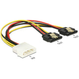 Delock Molex 4-pin-Mann> 2 x Sata 15-polige - afbeelding 2