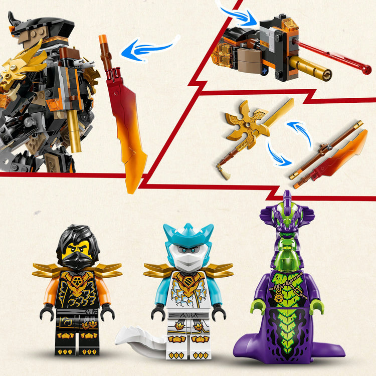 Lego Ninjago 71854 Cole Mission Mech und Dragon Zane