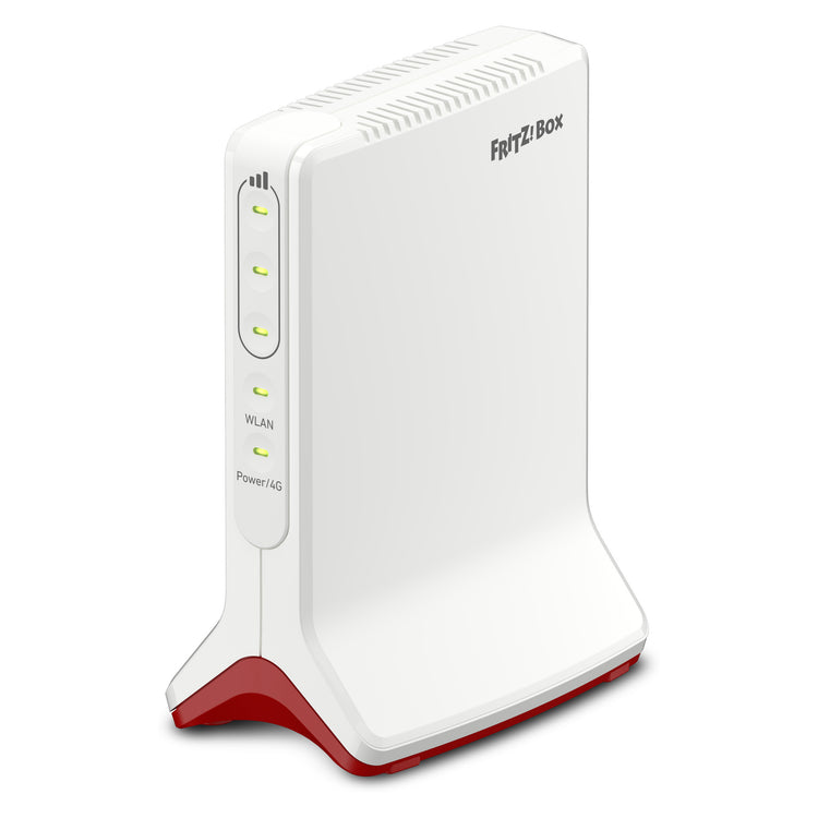 Fritz! Box 6825 4G Edition internationaler WLAN-LTE-Router (weiß rot, Mesh-WLAN, 4G 3G)