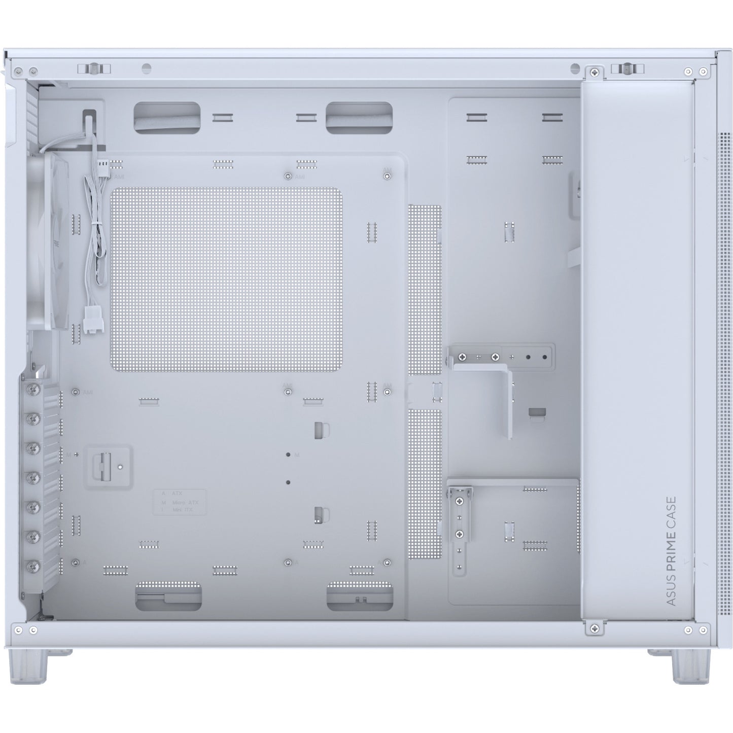Asus Prime Ap303 - Mesh Panel Midi Tower Gehäuse (weiß | 2x USB-A | 1x USB-C)