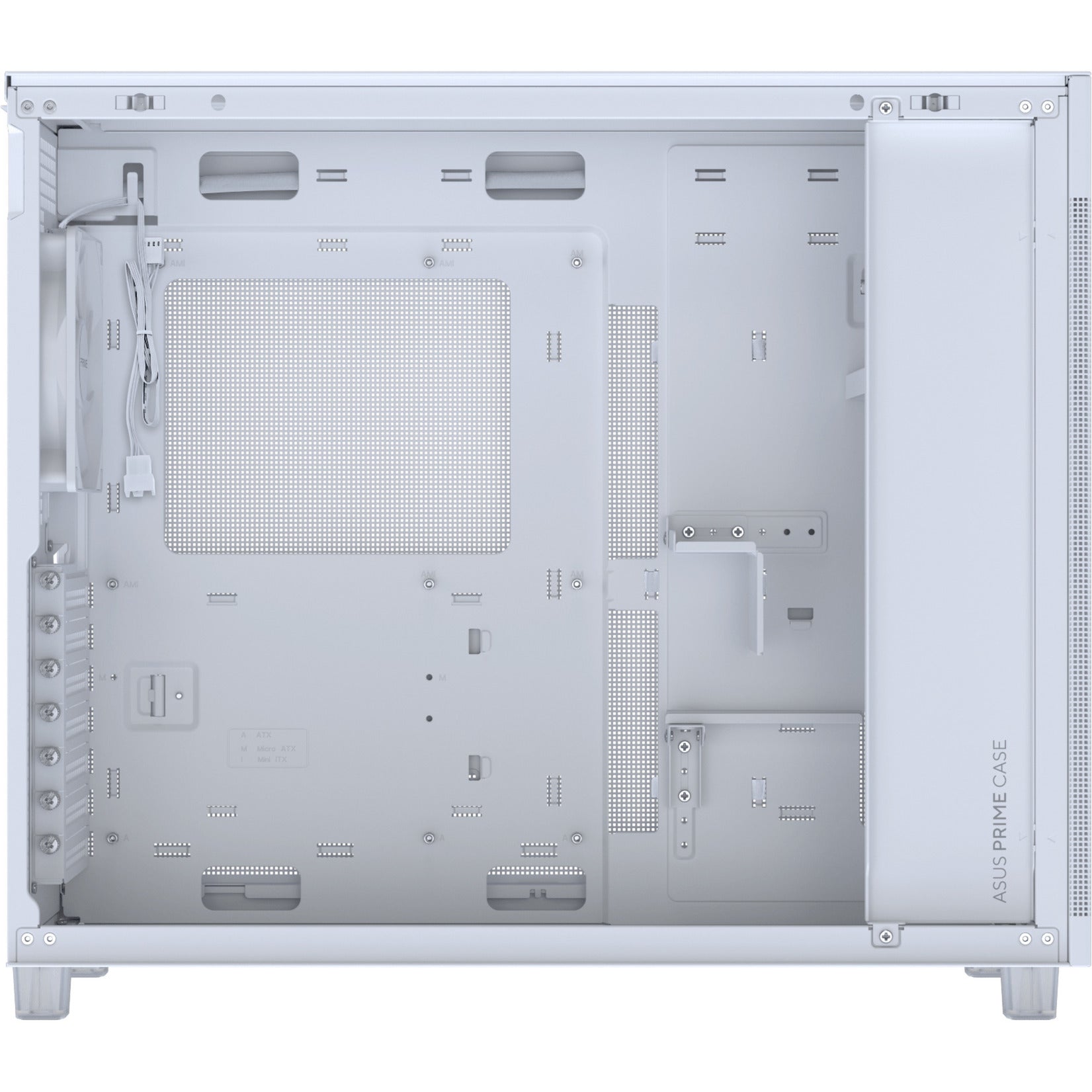 Asus Prime Ap303 - Mesh Panel Midi Tower Gehäuse (weiß | 2x USB-A | 1x USB-C)