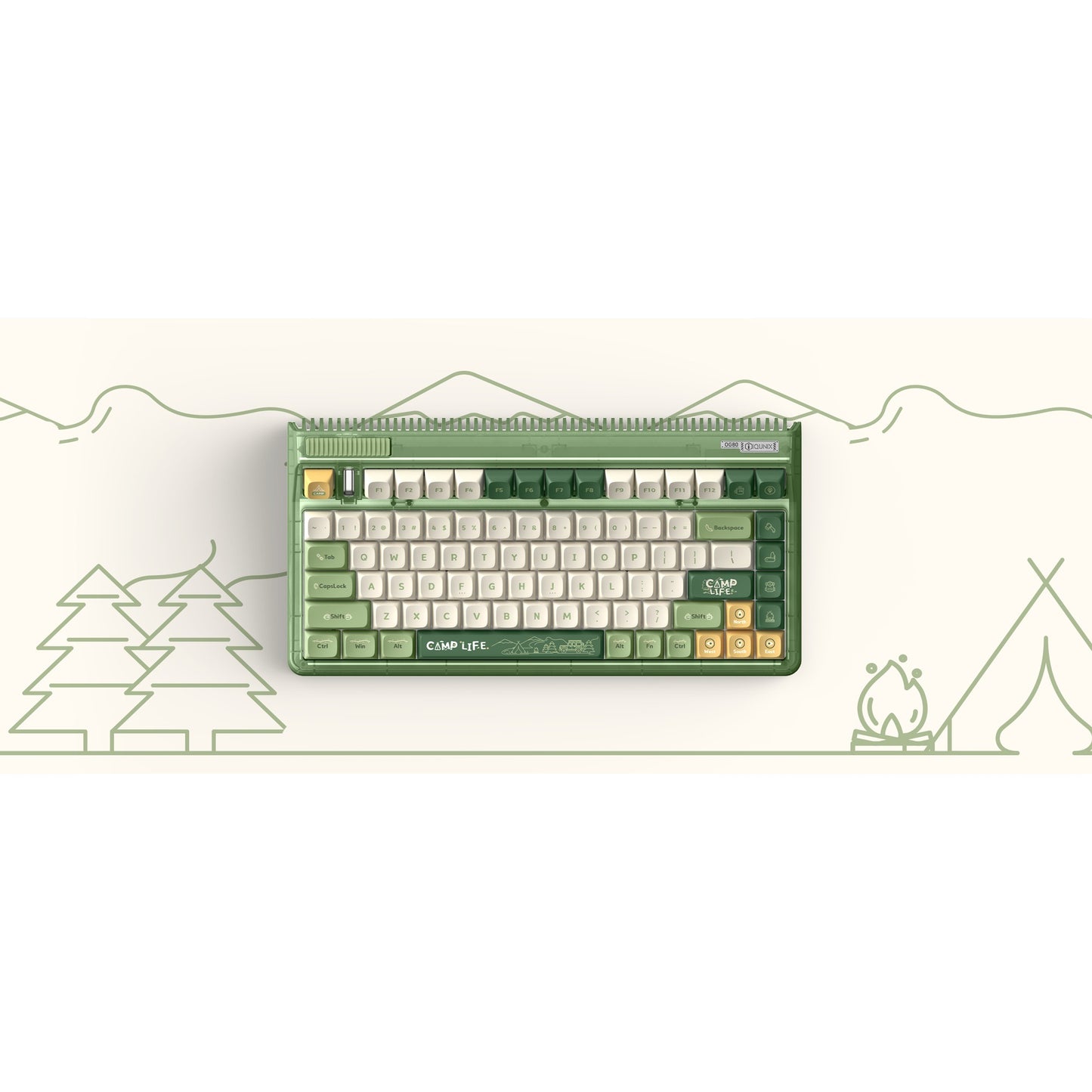 Iqunix OG80 Camping Wireless mechanischer Tastatur