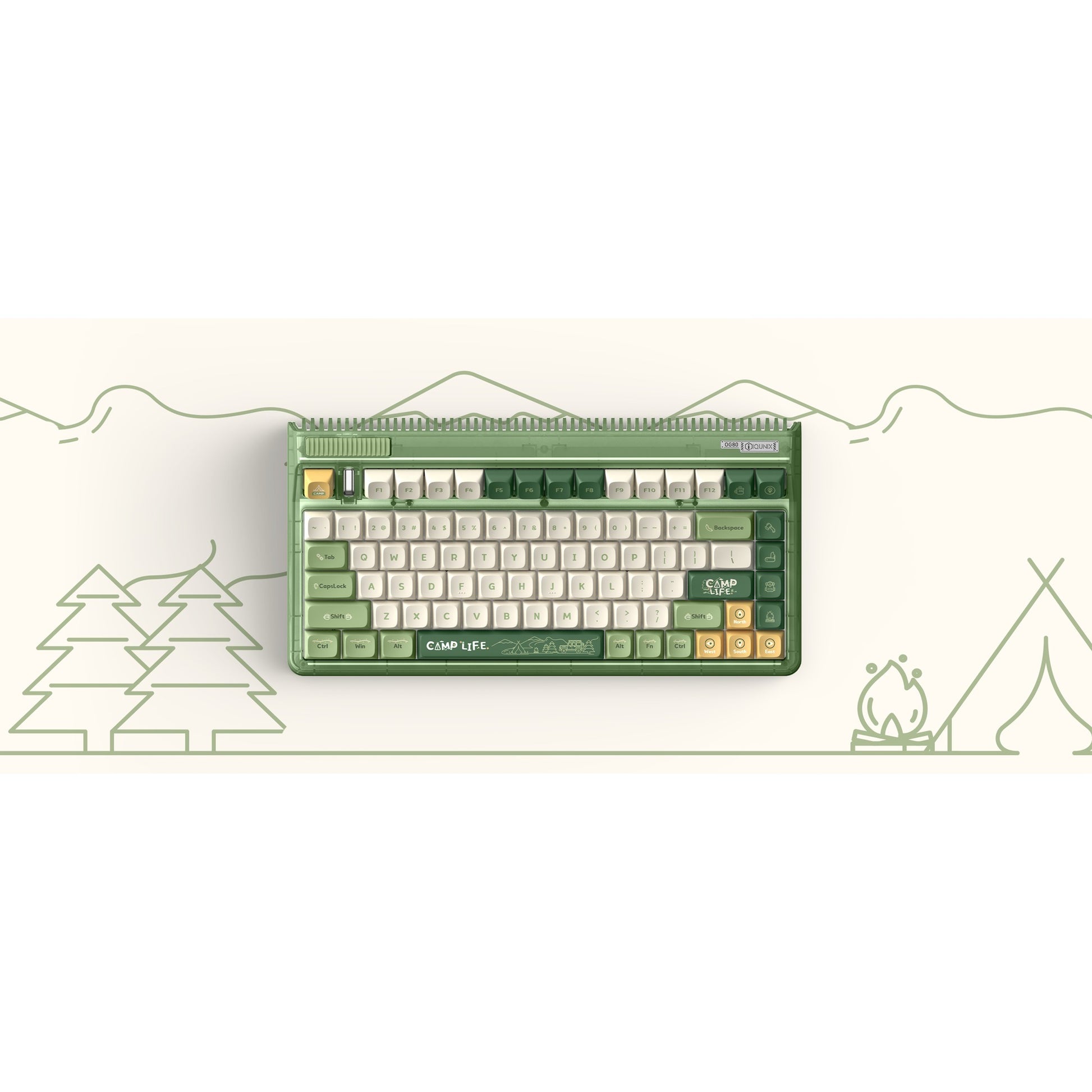 Iqunix OG80 Camping Wireless mechanischer Tastatur