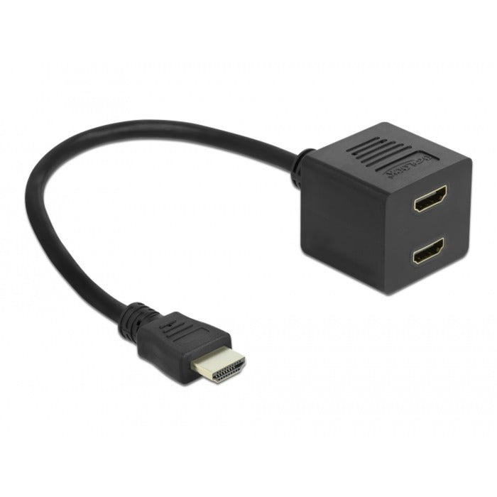 Delock High Speed ​​HDMI Splitter mit Ethernet 1x männlich zu
