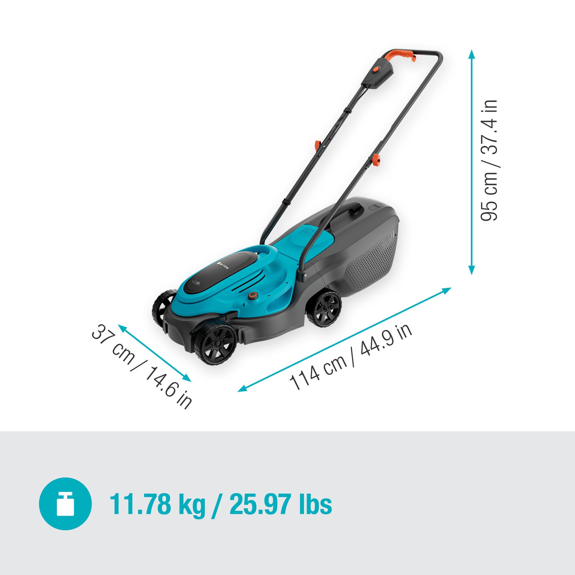 Gardena Akku-Rasenmäher Easymax 3218 V P4A Set 40