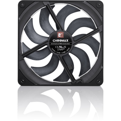 Noctua nf-a14x25 g2 pwm chromax.black Gehäuselüfter (schwarz, 140 x 140 x 25 mm)