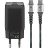 Goobay USB-C Snell Charger Nano (65 W) und USB-C-Textilkabel