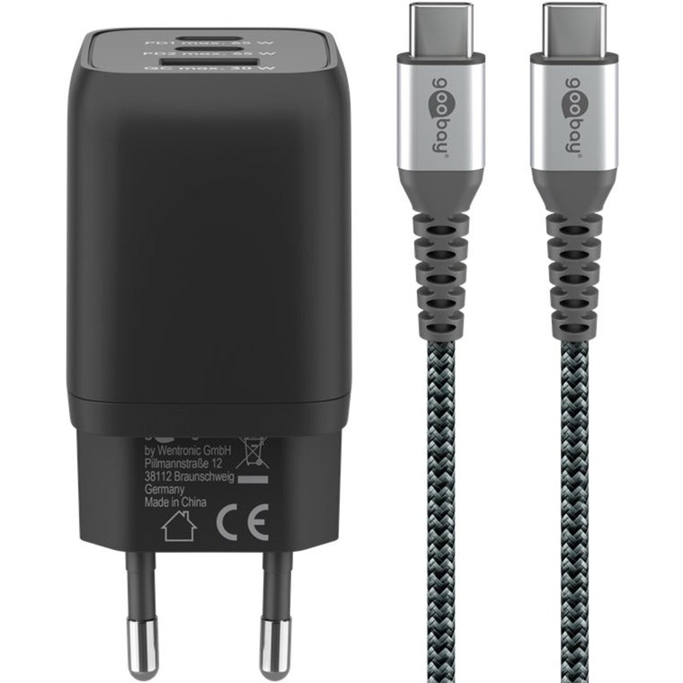 Goobay USB-C Snell Charger Nano (65 W) und USB-C-Textilkabel