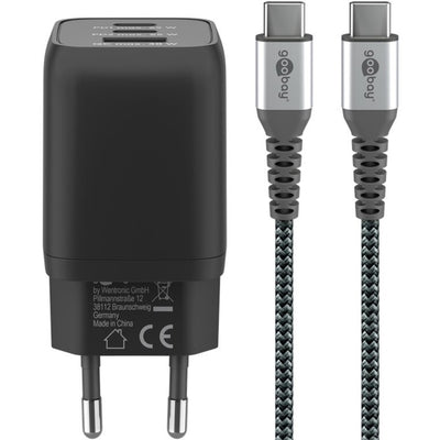 Goobay USB-C Snell Charger Nano (65 W) und USB-C-Textilkabel