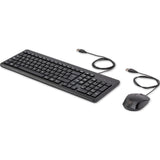 HP 150 Maus und Tastatur mit Kabel-Desktop-Set (Schwarz, EU-Layout (QWERTY), Membran, 100 %, 1600 dpi) - afbeelding 2