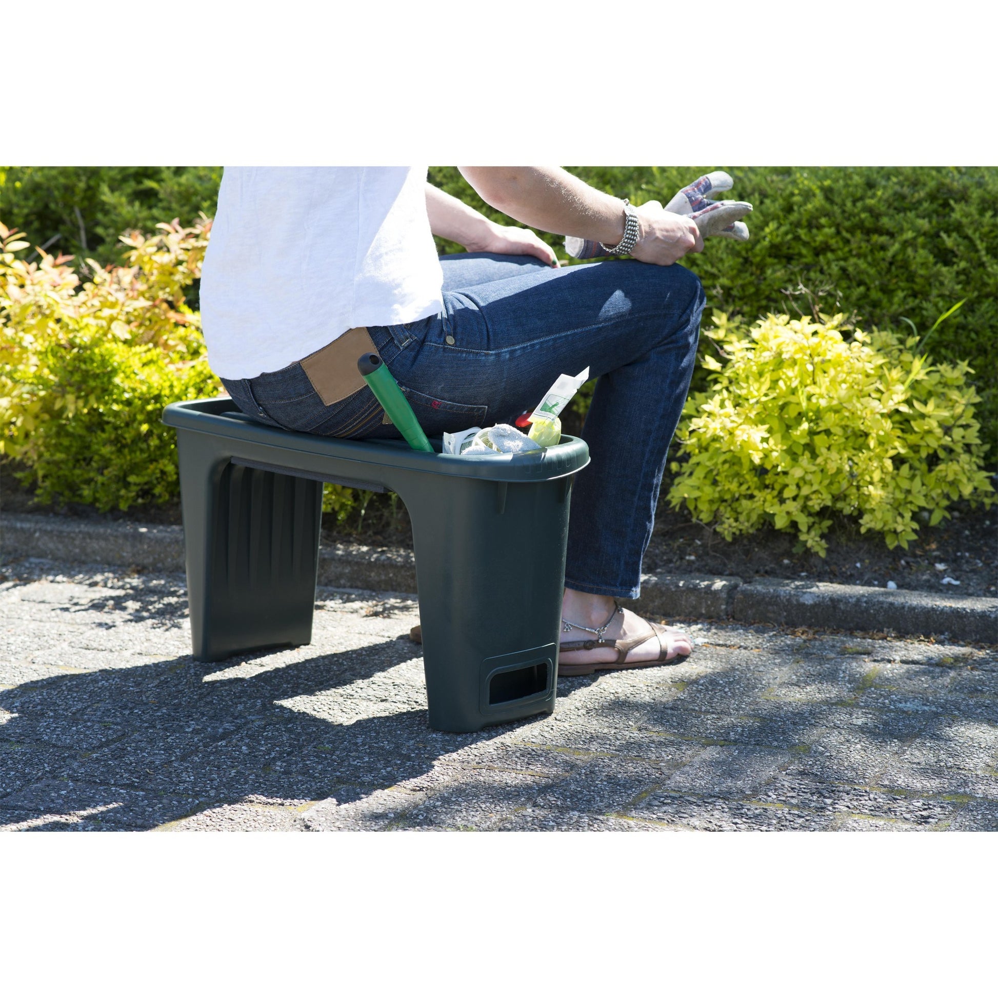 Nature Naturgarten Kniebank 2-in-15 65.5x25x34 cm Grün