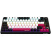 Lorgar kbp7075w, Gaming-Tastatur (schwarz, US-Layout, logar toxic purple, 75 %, RGB, Hot-Swap-fähig, PBT Double-Shot, Bluetooth 2,4 GHz USB)