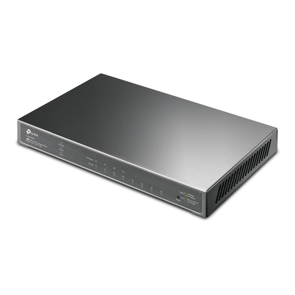 Tp-Link Omada SG2008P 8-Port Gigabit Jetstream Smart Switch (Schwarz, 4x PoE+)