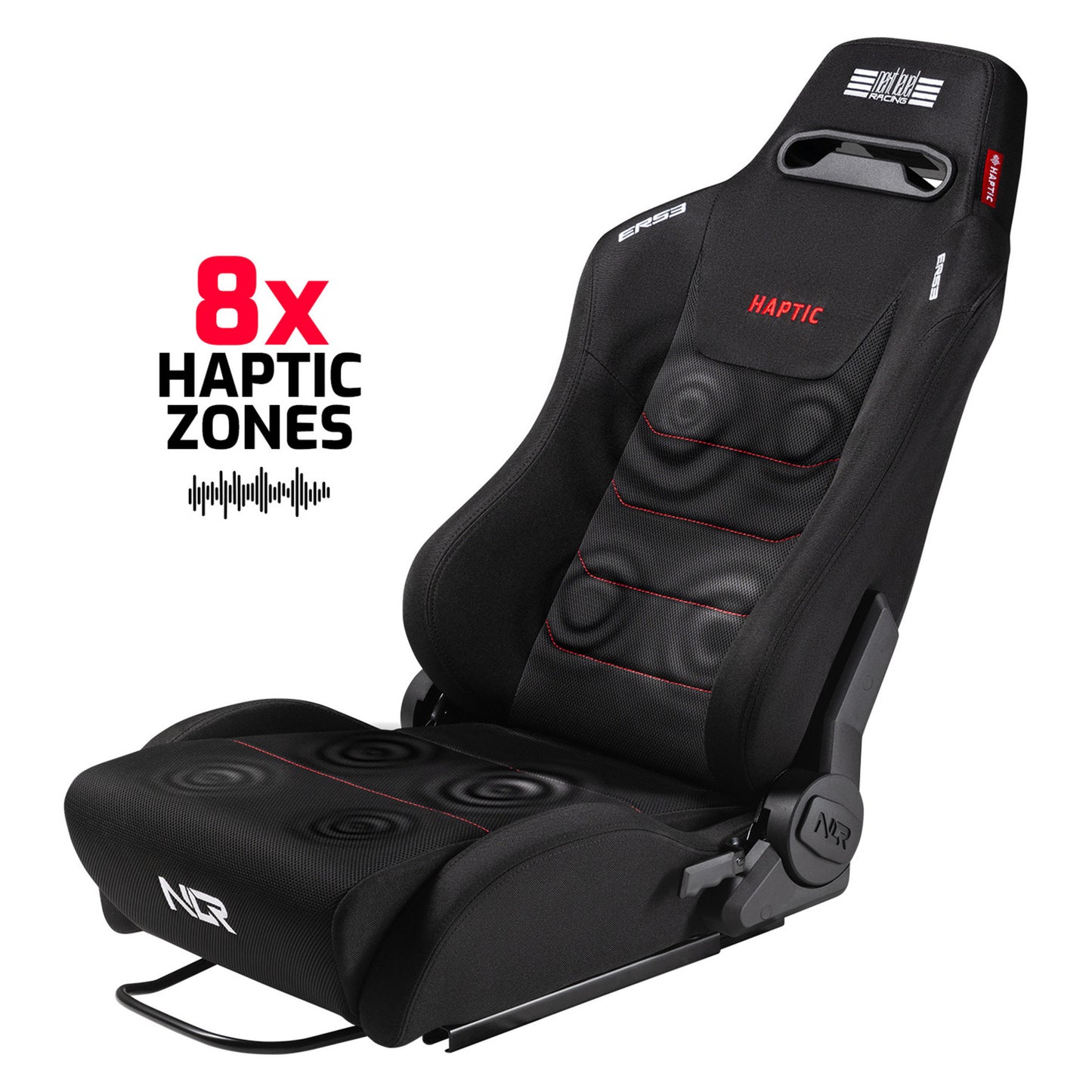 Next Level Racing ERS3 Rennstuhl mit haptischem Feedback, Sim-Rennsitz (schwarz)