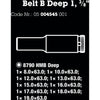 Waa Belt B Deep 1 Caps Set, mit 3 8 Antrieb, 9