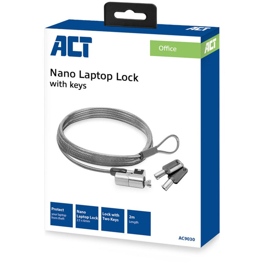 Act Connectivity Nano Laptop Lock mit Schlüssel