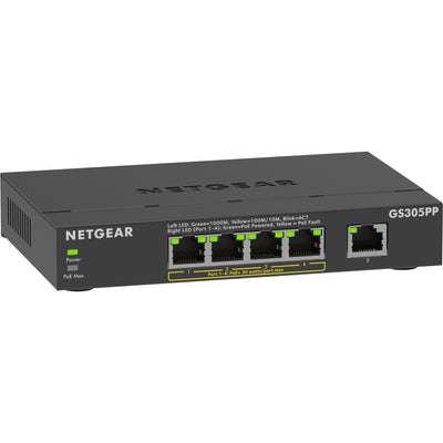 Netgear 5-Port Gigabit Ethernet POE+ Unmanaged Switch (GS3