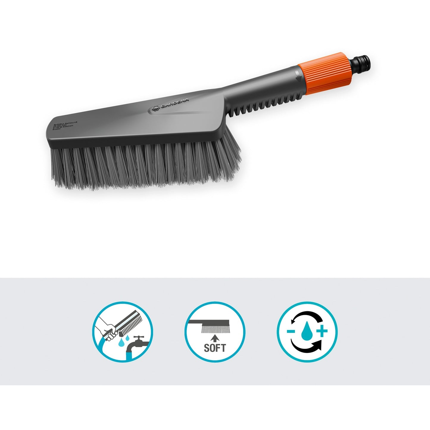 Gardena Clean System Handbrush M weich, mit Schlauchverbindung