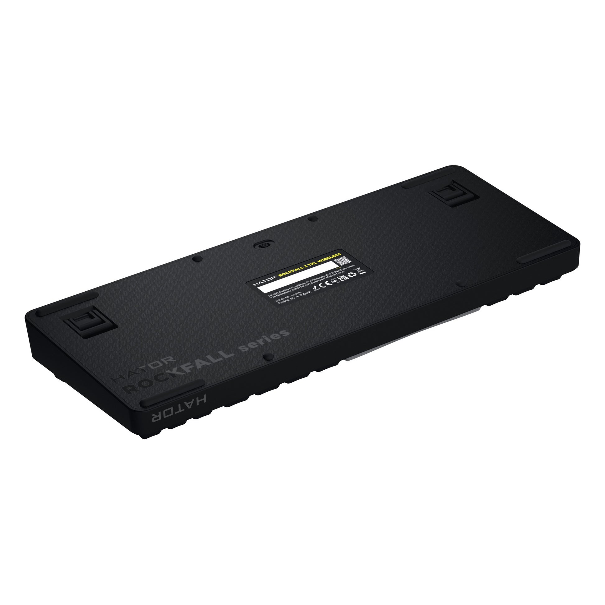 Hator Rockfall 3 TKL Wireless, Gaming-Tastatur (Schwarz, US-Layout, RGB, PBT-Tastenkappen, Hot Swap, 2,4 GHz Bluetooth USB-C)