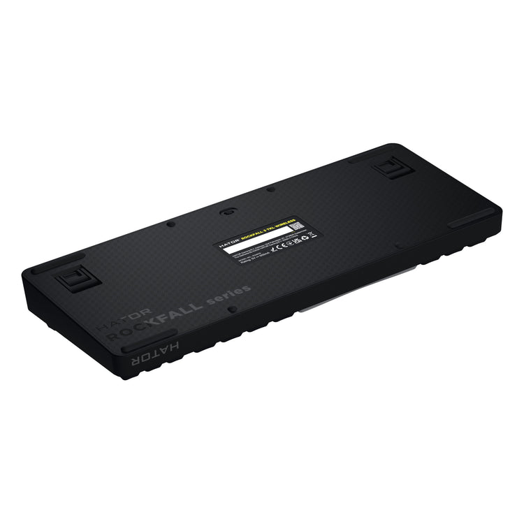 Hator Rockfall 3 TKL Wireless, Gaming-Tastatur (Schwarz, US-Layout, RGB, PBT-Tastenkappen, Hot Swap, 2,4 GHz Bluetooth USB-C)