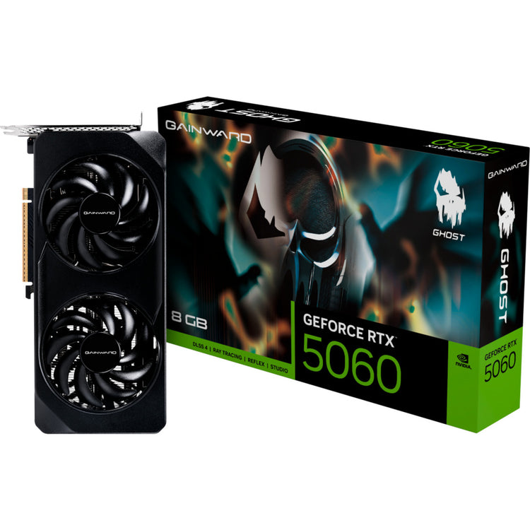 Gainward GeForce RTX 5060 Ghost 8GB Grafikkarte (DLSS 4, 3x DisplayPort, 1x HDMI 2.1)