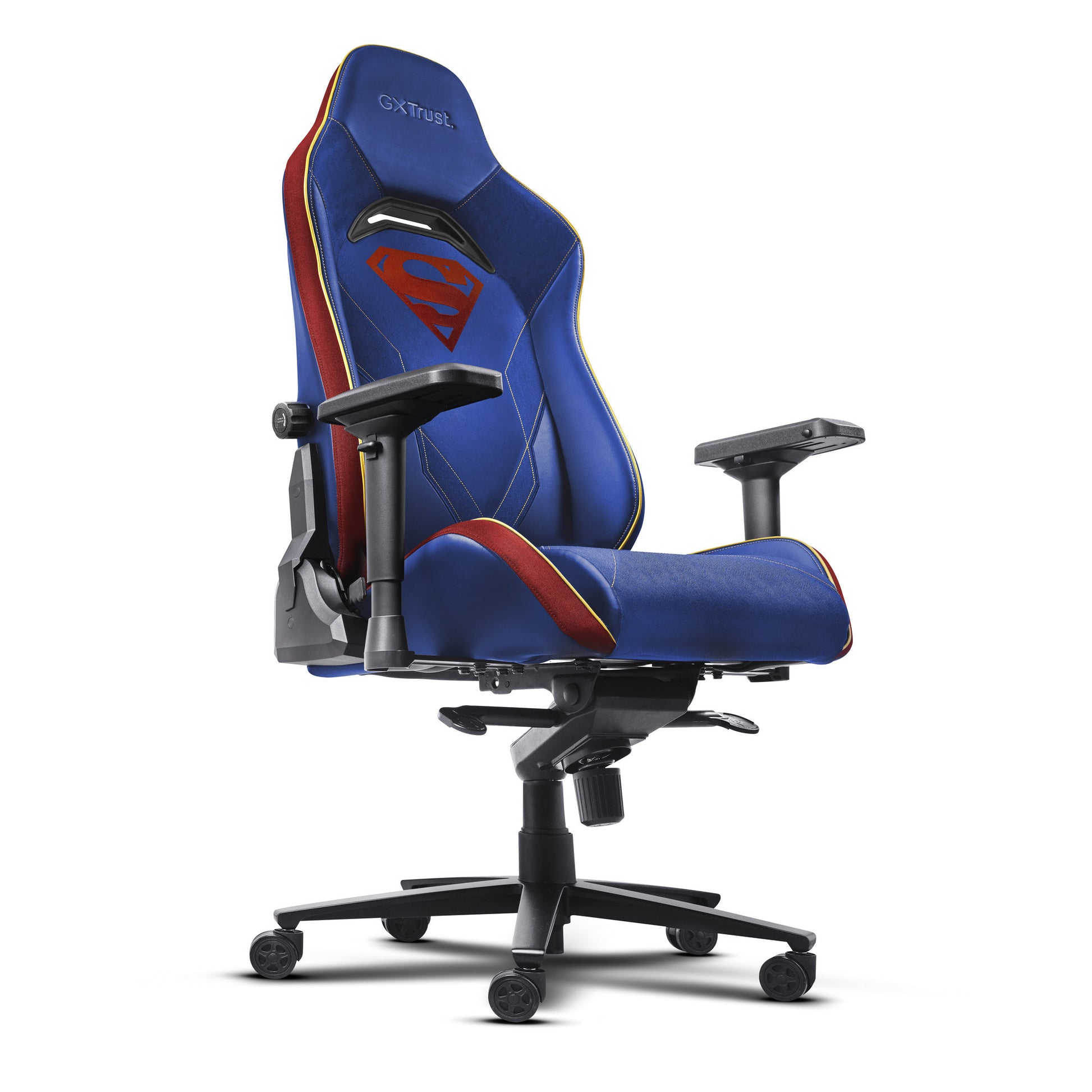 Trust GXT 721SM Ruya Pro Premium bequemer Gaming-Stuhl (Blau Rot)