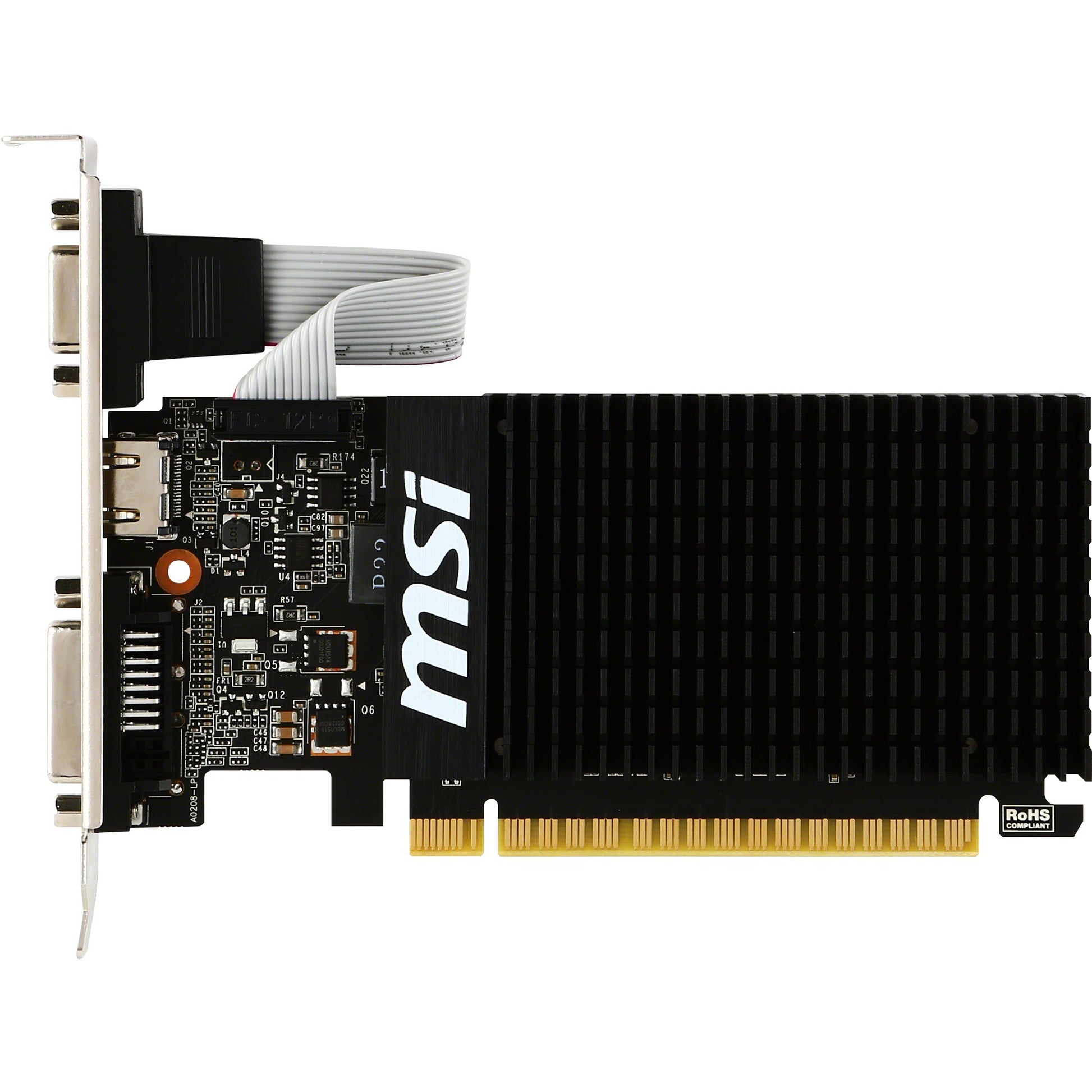 MSI GT 710 2GD3H LP Grafikkarte (VGA, DVI, HDMI, Low Profile)