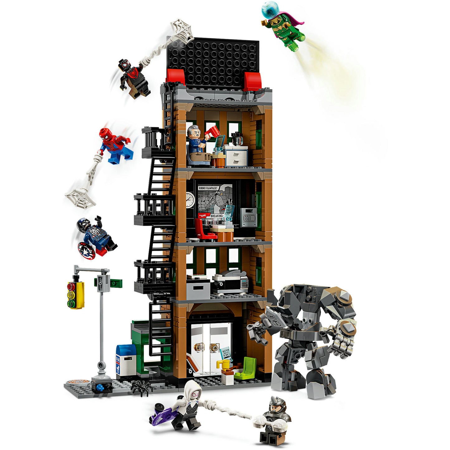 Lego Superhelden 76342 Marvel Spider-Man vs. Mysterio: Das tägliche Signalhorn