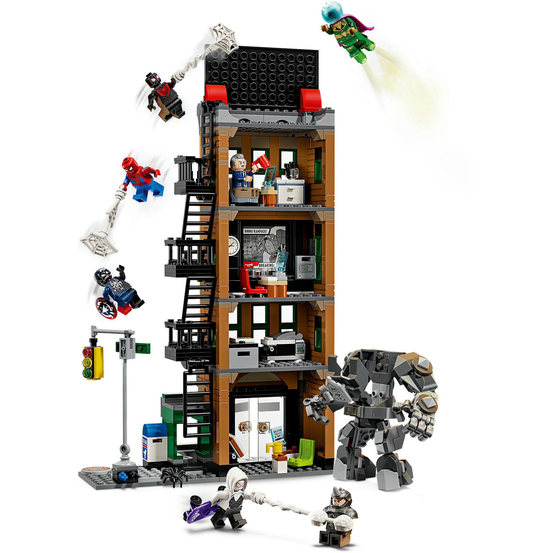 Lego Superhelden 76342 Marvel Spider-Man vs. Mysterio: Das tägliche Signalhorn