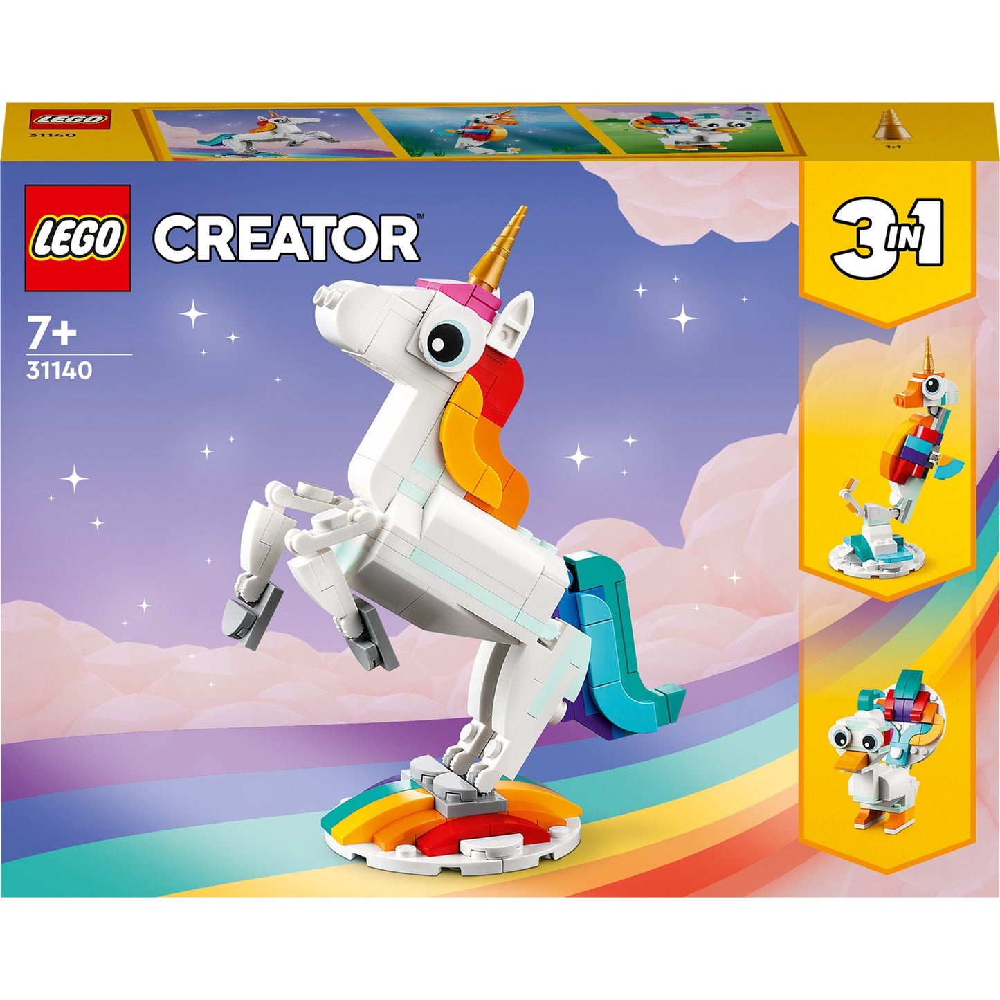 Lego -Schöpfer 31140 3in1 Magisches Einhorn