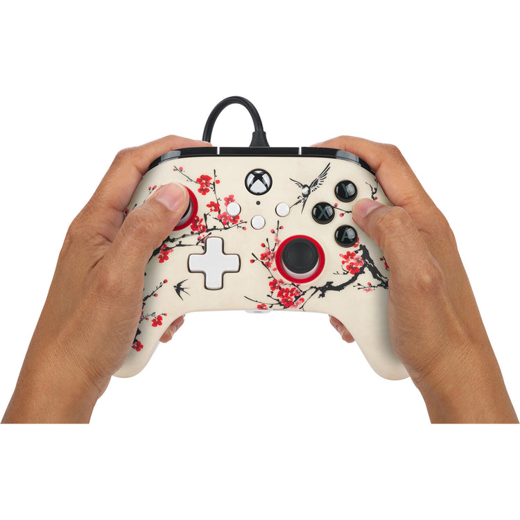 Powera Advantage Controller mit Kabel für die Xbox Series X|s – Warrior's Nirvana (Magnolia White, Xbox Series X|s, Xbox One, PC)