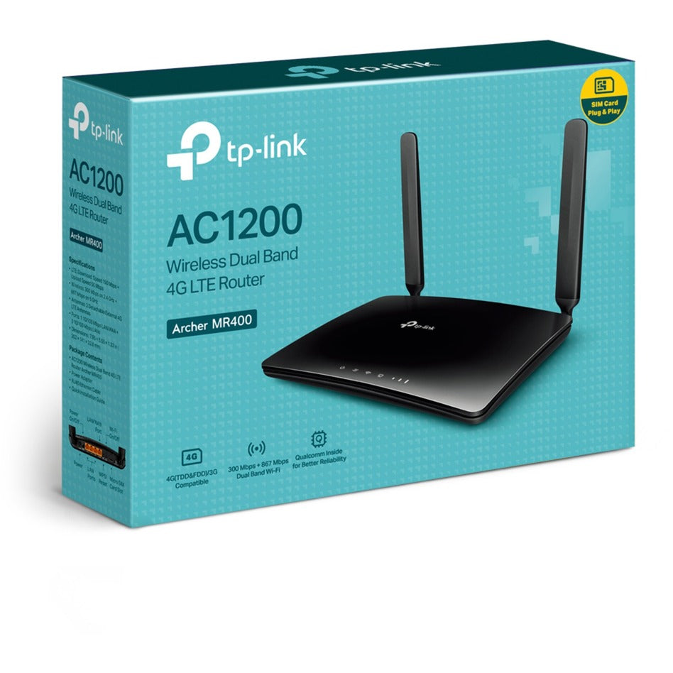 TP-Link AC1200 Drahtloser Dual-Band 4G-LTE-Router Archer MR