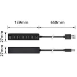 ACT Connectivity USB Hub 7 -Port mit Aanen -Out Switch - afbeelding 4