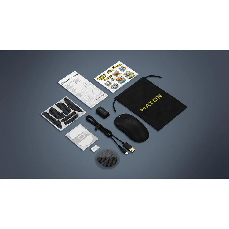 Hator Quasar 3S Ultima 8K Kabellose Gaming-Maus (Schwarz, 30.000 DPI, 2,4 GHz Bluetooth USB)