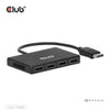 Club 3D DisplayPort Quad Monitor Hub MST 4x 4K30Hz DisplayPort Splitter (Schwarz)