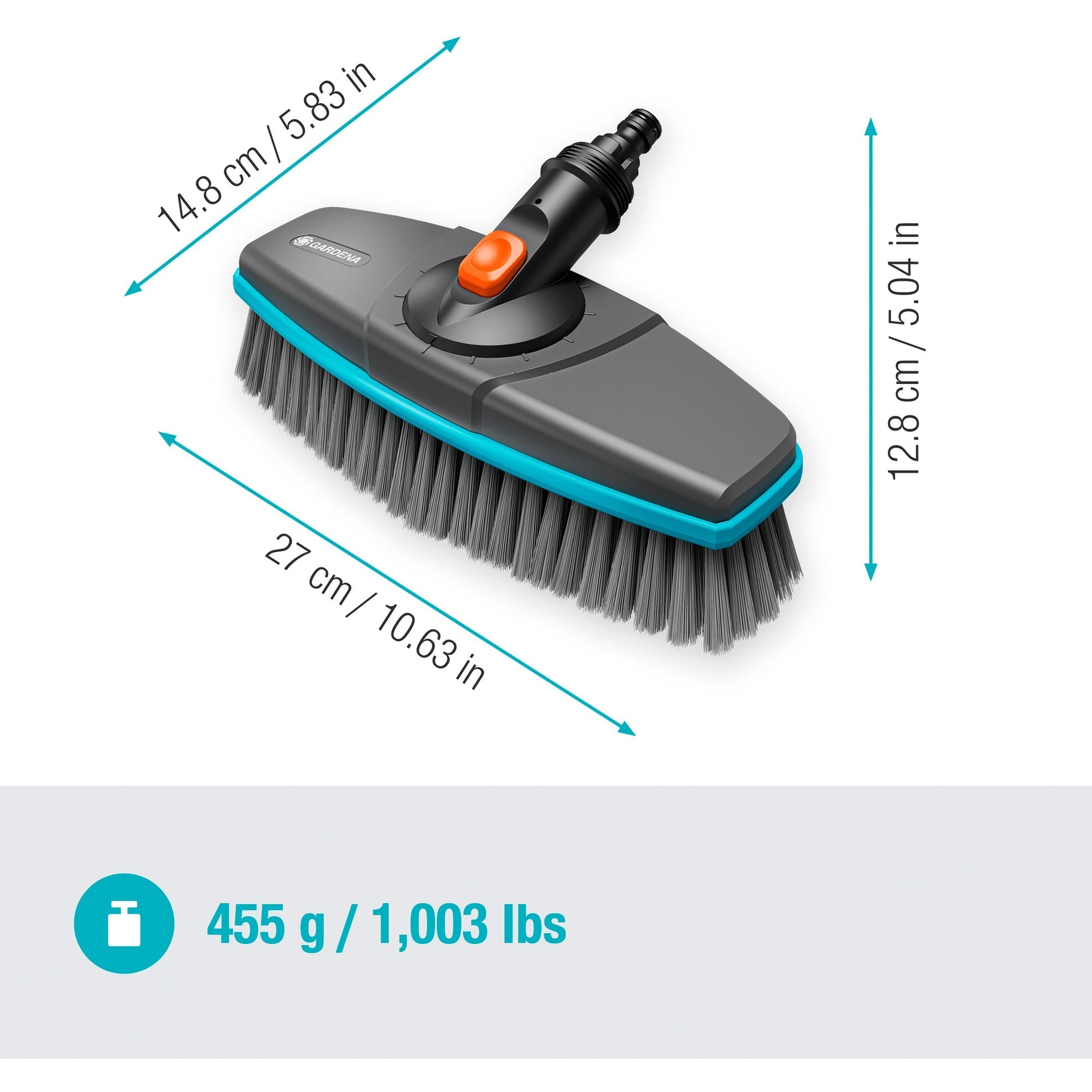 Gardena Cleansystem Stahl mit weicher Bürste für größere,