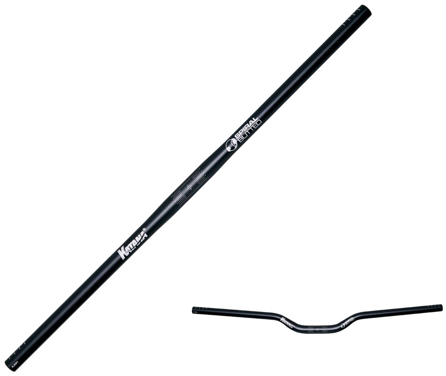 Spiralförmig konifizierter Katana-Riser-Lenker mit 25,4-mm-Lenker