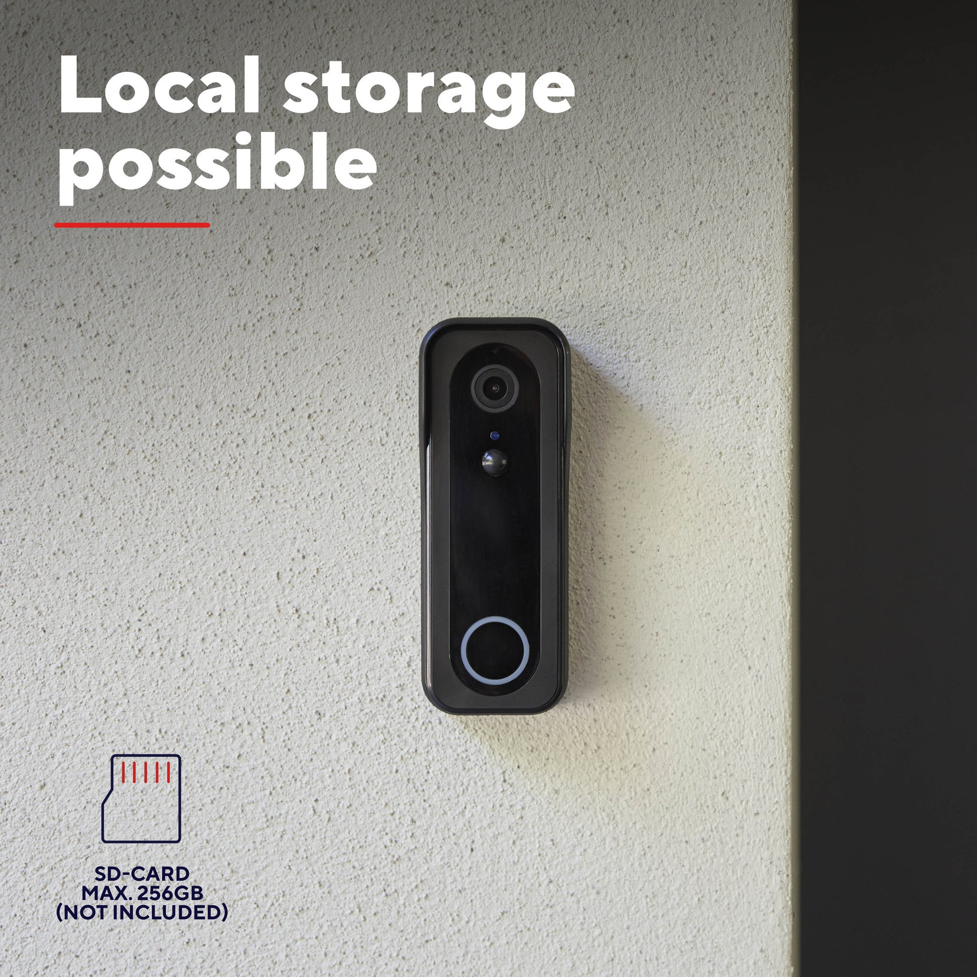 Trust doorcam-3000 intelligente WLAN-Türklingelkamera (schwarz, 2,4 GHz WLAN)