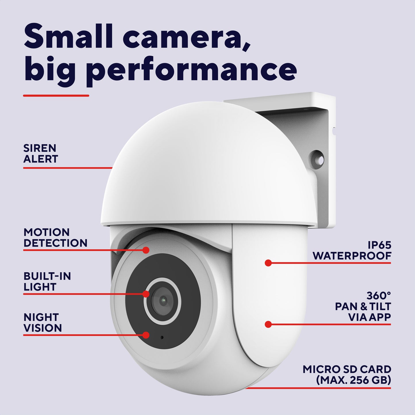 Trust ipcam-3900 360°-Außenkamera (weiß, 2,4 oder 5 GHz WLAN)