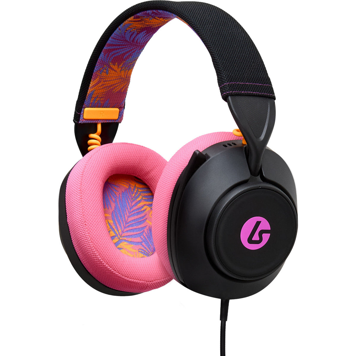Powera Lucidsound LS10 Kabelgebundenes Gaming-Headset – Midnight Branding Over-Ear-Gaming-Headset (Schwarz Pink, Playstation 5, Playstation 4, Xbox Series X|s, Xbox One, PC, Mobil)