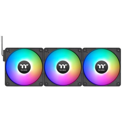 Thermaltake CT120 EX ArGB Sync PC-Lüfter (3-Lüfter-Pack) Gehäuselüfter (schwarz, 3 Stück, 120 x 120 x 25 mm, PWM)