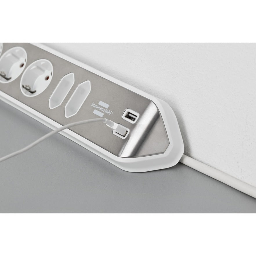 Brennenstuhl Estilo Eckstop Kontakt 4mal mit USB-Ladefunktion