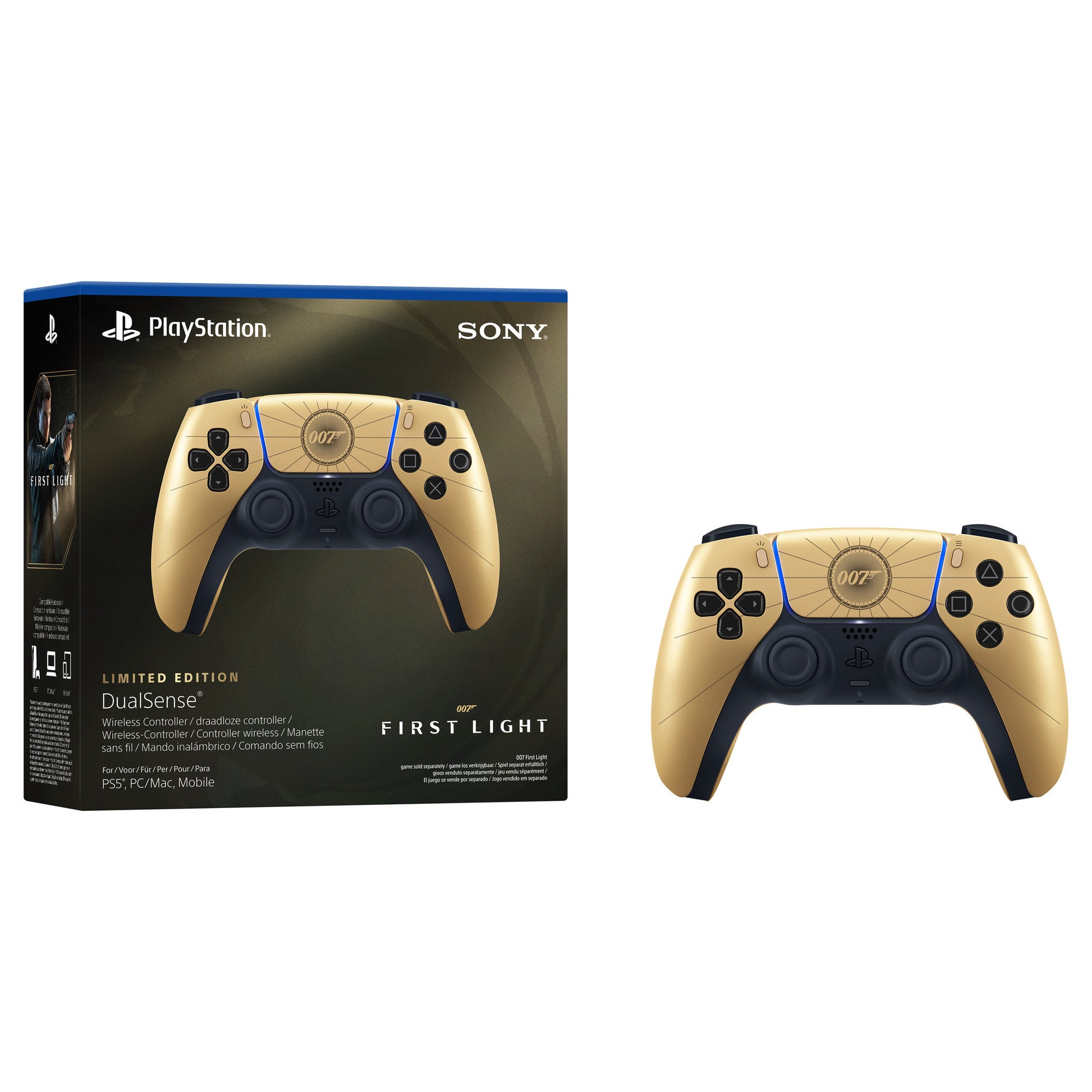 Sony Interactive Entertainment Dualsense Wireless Controller – 007 First Light Limited Edition (Gold Schwarz, für Playstation 5)