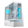 Cougar cfv235 Midi-Tower-Gehäuse (weiß | 2x USB-A | 1x USB-C | RGB | gehärtetes Glas)